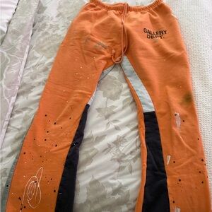 Gallery Dept Orange and Black Kids Joggers